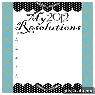 New Year's Resolutions Checklist and Planner