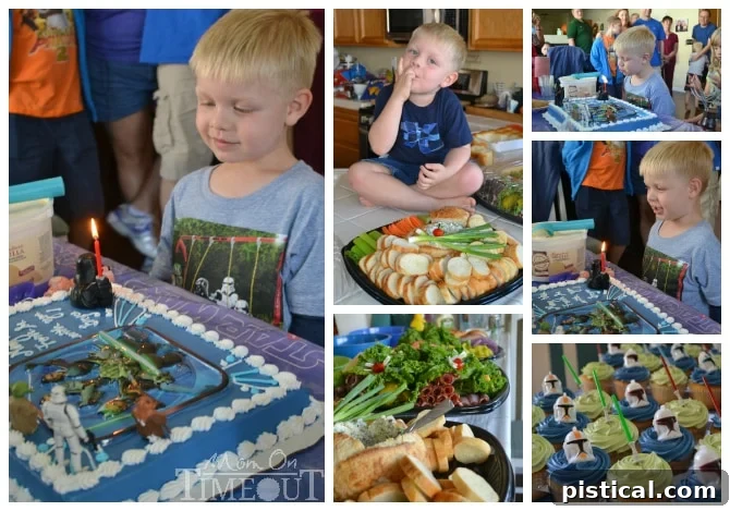 Bryce's 5th birthday party fun, emphasizing the joy of being present over doing everything. | MomOnTimeout.com