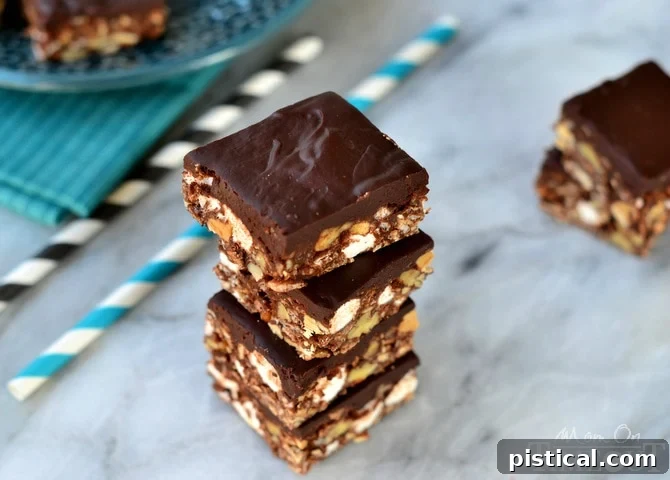 Dark Chocolate Marshmallow Nut Fudge Bars are perfect for an after-school snack or a late night craving! | MomOnTimeout.com
