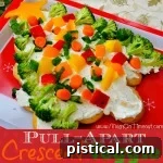 Crescent Veggie Christmas Tree - festive holiday appetizer
