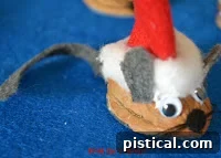 Whimsical Santa Mouse Ornament 18 Finished Santa Mouse ornament, showcasing the completed craft
