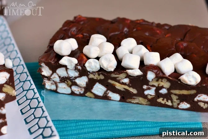 This 5 Minute Rocky Road Fudge is all about saving time! Creamy and smooth - it's everyone's favorite fudge!