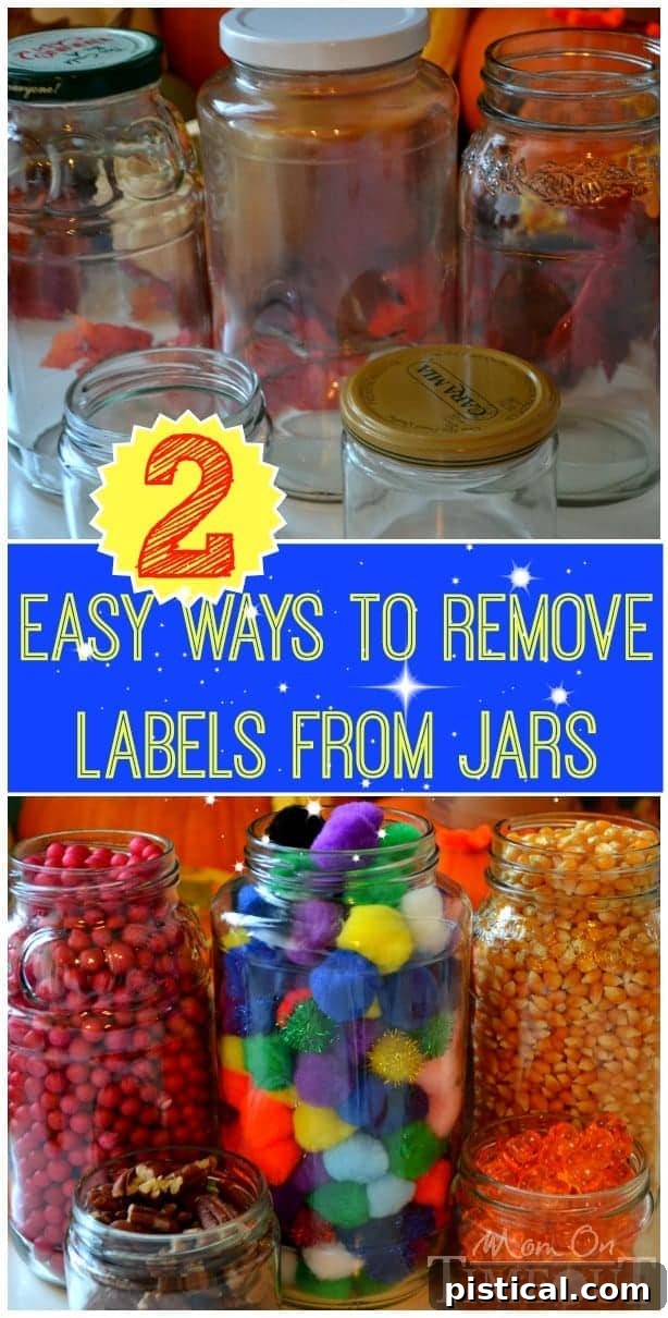 Two Easy Ways To Remove Labels From Jars | MomOnTimeout.com