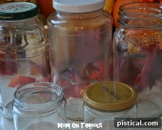 Clean, empty glass jars ready for repurposing