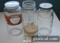 A small jar with a label partially removed