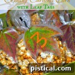 A small portion of crunchy caramel corn, showcasing its delicious appeal