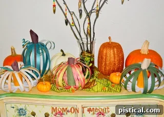 Inspiring Scrappy Pumpkin Craft Ideas for Fall A collection of handmade Scrappy Pumpkins in various sizes and colors, showcasing the versatility of the craft for fall home decor.