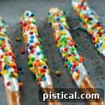 Easy Rainbow Pretzel Wands Recipe Image