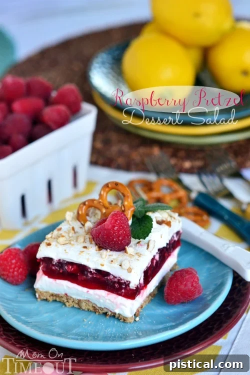 Raspberry Pretzel Dessert Salad | MomOnTimeout.com Raspberry Pretzel Dessert Salad | MomOnTimeout.com