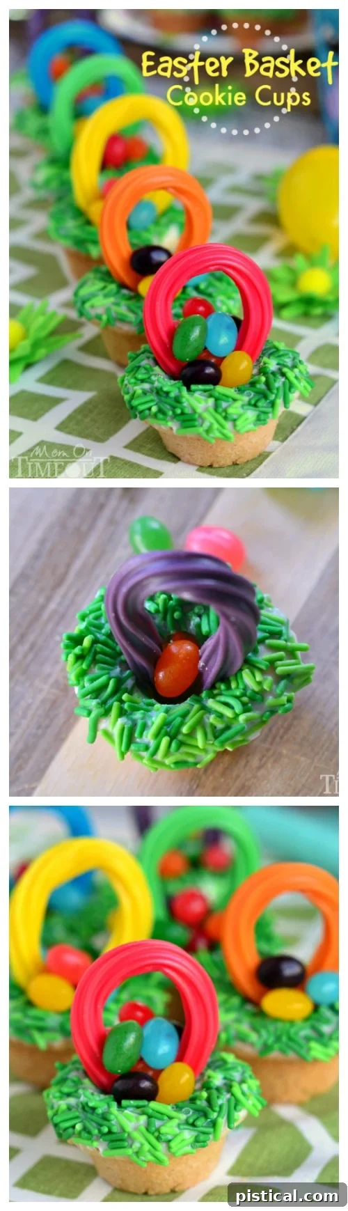 Easter Basket Cookie Cups | MomOnTimeout.com A large graphic promoting Easter Basket Cookie Cups as a must-try recipe.