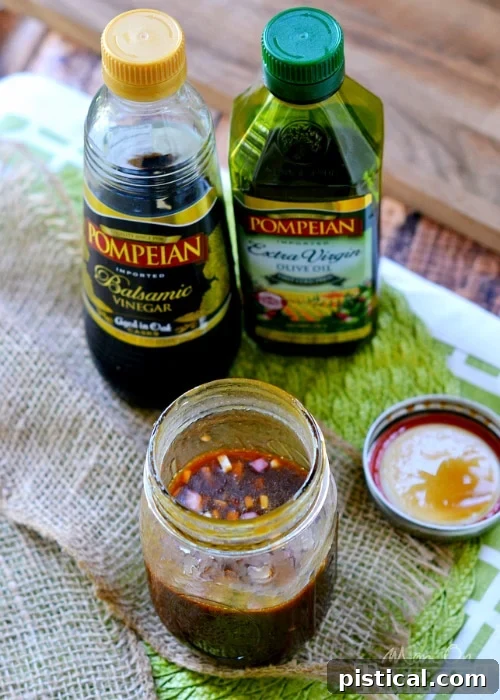 Ingredients for balsamic honey grilled steak salad marinade