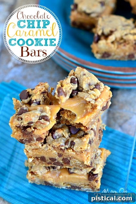 Mouthwatering Chocolate Chip Caramel Cookie Bars