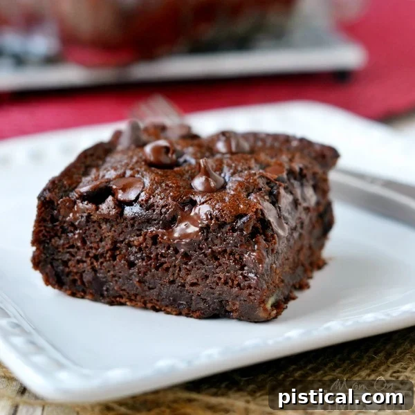 Discover the best one-bowl Chocolate Banana Applesauce Cake, made without oil or butter. A perfectly moist and healthy snack cake option. Find the recipe at MomOnTimeout.com