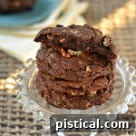Ultimate Chocolate Toffee Pecan Cookies 6 A single Giant Chocolate Toffee Pecan Cookie, beautifully baked and ready to be enjoyed.