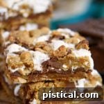 Peanut Butter S'mores Oatmeal Cookie Bars