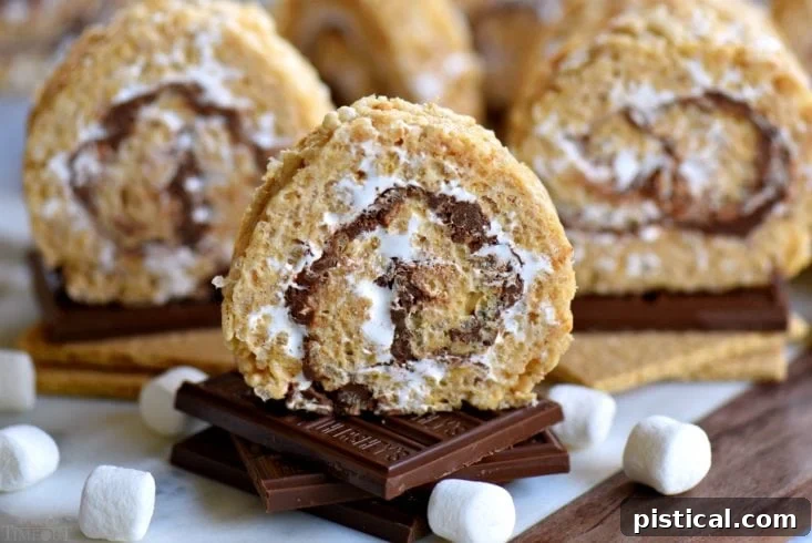Smores Swirl Krispie Pinwheels 9 A large, inviting platter of S'mores Rice Krispies Treats Pinwheels, perfect for sharing at any festive occasion.