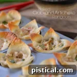 Baked Crab and Artichoke Rangoon