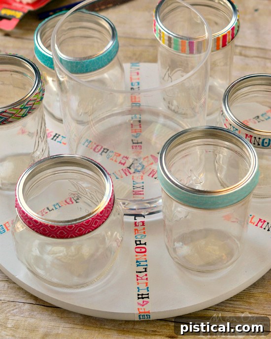 Revolving Homework Caddy 9 Completed DIY Homework Station Turntable with all jars and containers securely attached