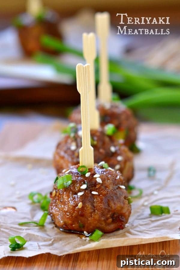 Sticky Teriyaki Meatball Bites 2 Delicious Teriyaki Meatballs served as a perfect appetizer or a flavorful dinner with rice. An easy recipe for any occasion. #recipe #dinner #appetizer #teriyaki