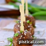 Sticky Teriyaki Meatball Bites 6 Teriyaki Meatballs, a perfect appetizer or dinner recipe.