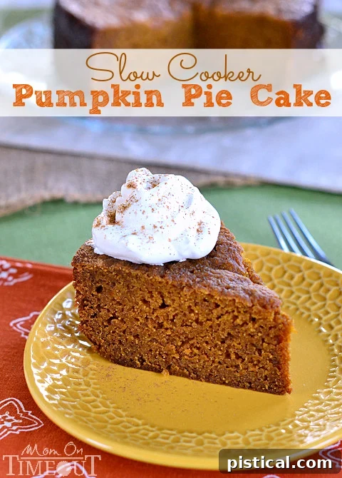 Easy Slow Cooker Pumpkin Pie Cake recipe