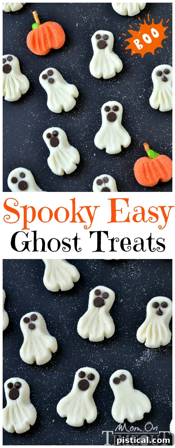 Spooky Easy Ghost Treats for Halloween – fun and delicious no-bake candy perfect for parties. | MomOnTimeout.com | #halloween #candy #recipe #dessert #ghost