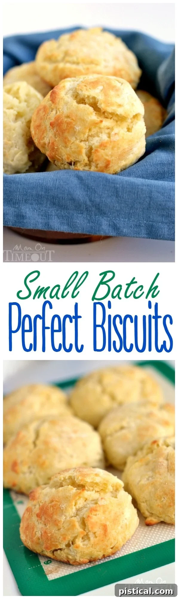 A visual collage showcasing various appetizing stages of small batch biscuit preparation, from dough to final product beautifully arranged in a basket and on a baking sheet.