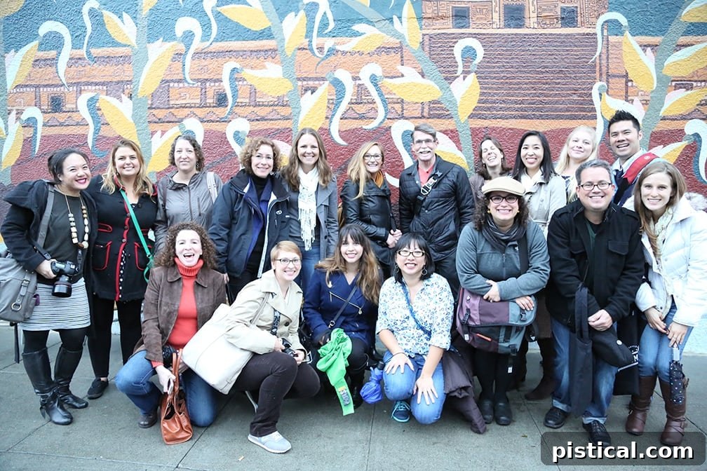 Group of food bloggers and enthusiasts gathered during the Negra Modelo and Chef Rick Bayless food tour in San Francisco.