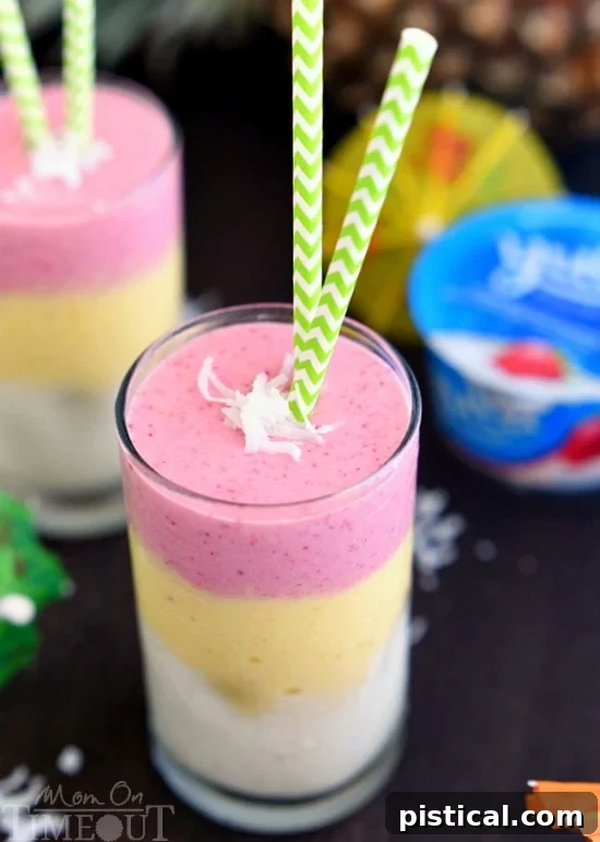 A vibrant and nutritious Tropical Sunrise Smoothie, perfect for a quick and healthy breakfast or snack.