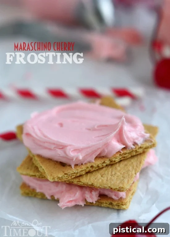 A beautifully frosted cupcake with Maraschino Cherry Frosting, topped with a cherry. Ideal for parties or everyday indulgence.