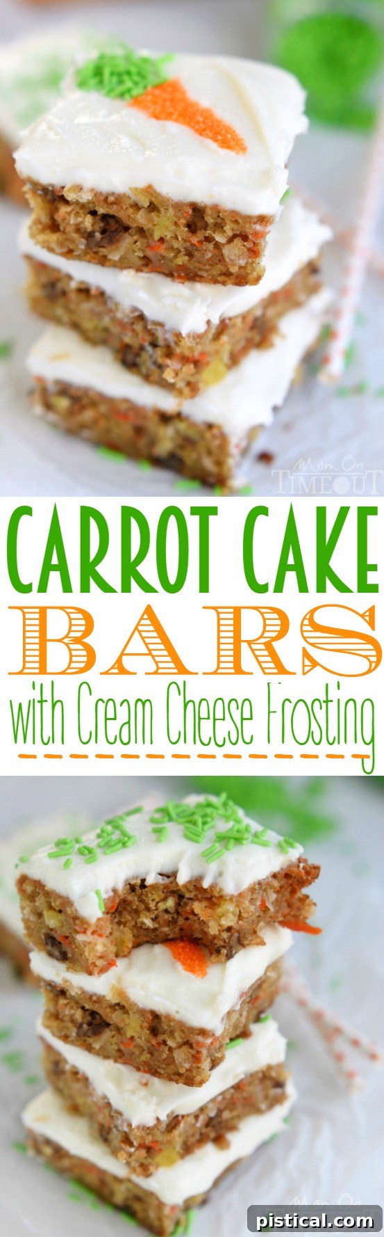 A collage of delicious carrot cake bar images, highlighting the irresistible texture and frosting.