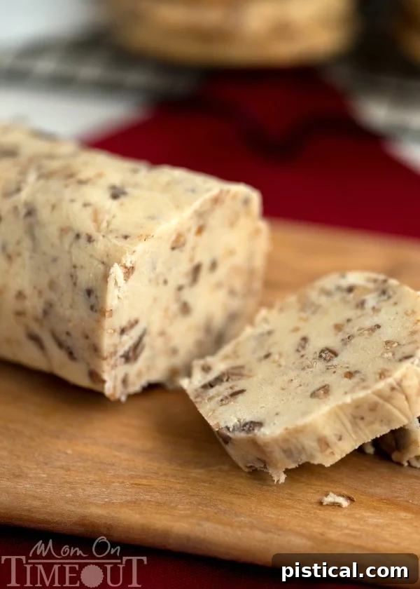 Toffee Butter Icebox Cookies: Deliciously soft, tender, and rich, featuring Heath toffee bits. An easy cookie recipe for any day.