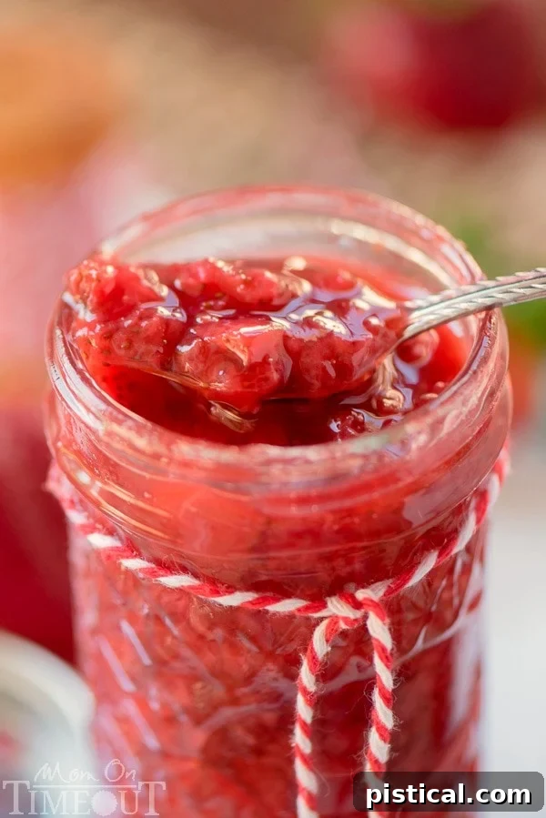 This Easy Homemade Strawberry Ice Cream Topping recipe is the perfect way to jazz up your ice cream tonight! Also the perfect topping for waffles, French toast, and so much more!