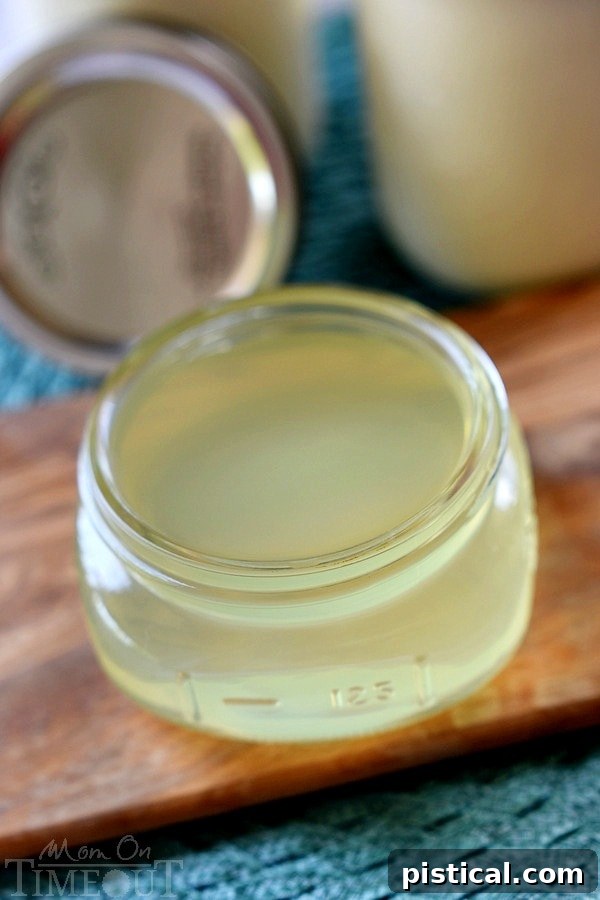 Separated whey, a byproduct of straining homemade yogurt.