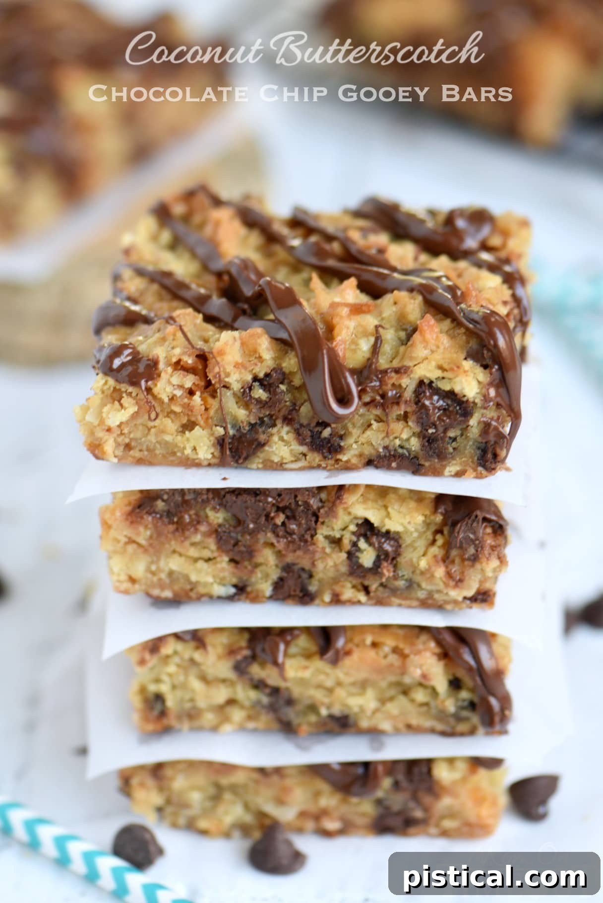 These Coconut Butterscotch Chocolate Chip Gooey Bars are a flavor explosion, perfect for any gathering or travel adventure! // Mom On Timeout