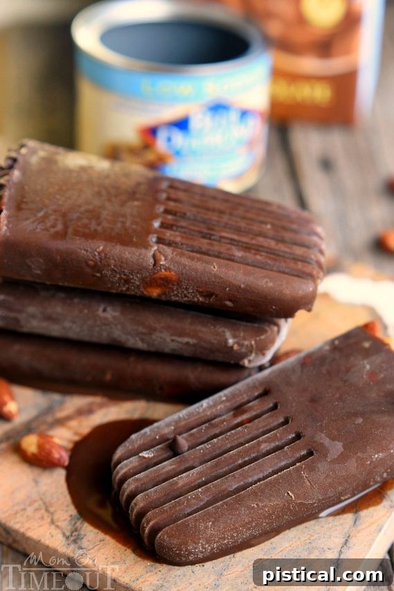 Refreshing Mocha Almond Fudge Pudding Pops for summer enjoyment