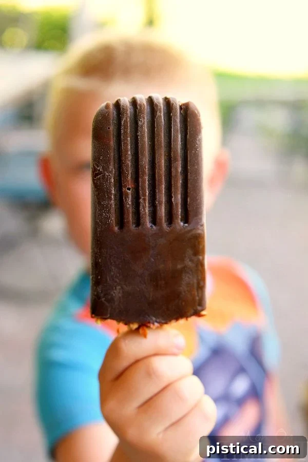 Children enjoying homemade Mocha Almond Fudge Pudding Pops