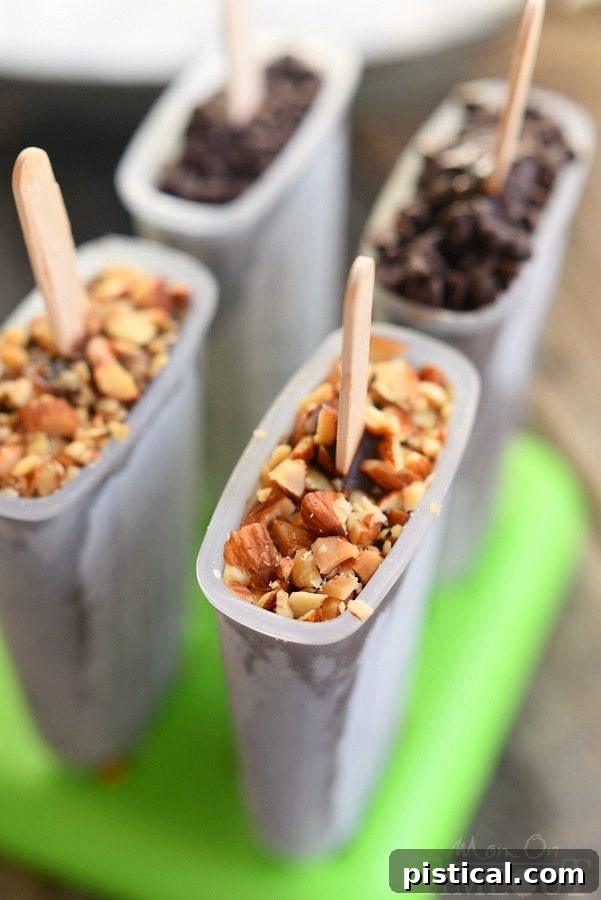 Close-up of Mocha Almond Fudge Pudding Pops ingredients