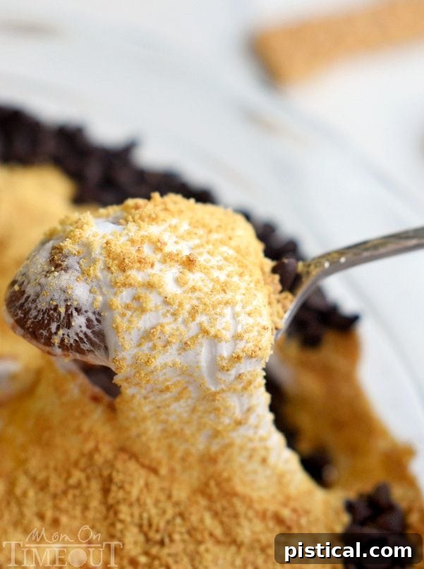 Enjoying 5 Minute Mocha S'mores Dip with Iced Mocha