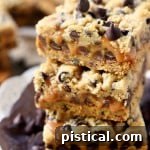 Quick and Easy Carmelitas: A four-ingredient, decadent chocolate chip cookie and caramel bar recipe perfect for any occasion.