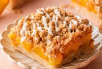 Peach Crumble Bars with Buttery Streusel Topping